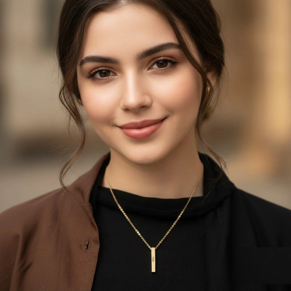 سلسلة العمود ثلاثي الأبعاد المخصصة بالاسم والنقش